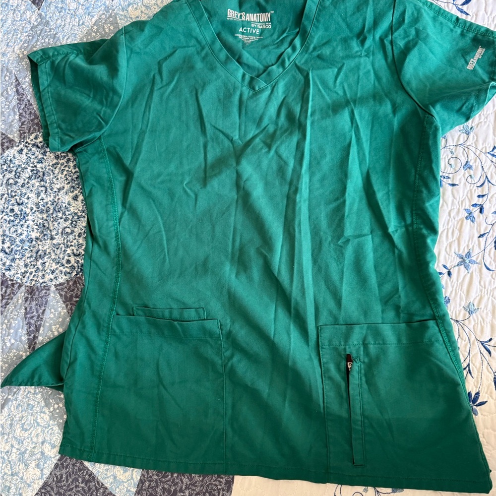 Grey's Anatomy Teal Scrub Top